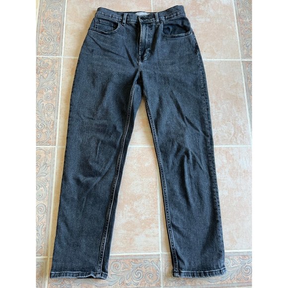 Everlane Faded Black High Waist Straight Women Size 28 Ankle - Picture 2 of 7